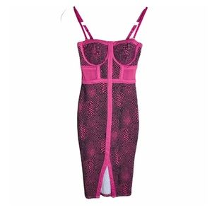 NEW MATERIAL GIRL Pink Snake Dress